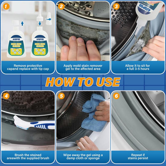 AZQPOD Mold Remover Gel with Scrub Brush